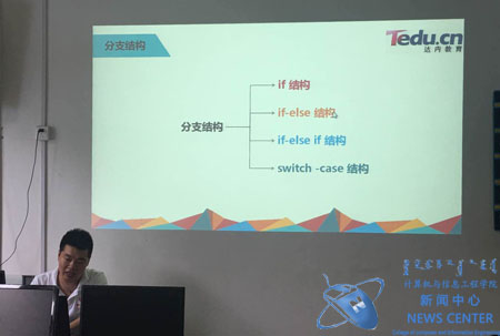 老师详细讲解 计算机学院 冯柏杨 摄